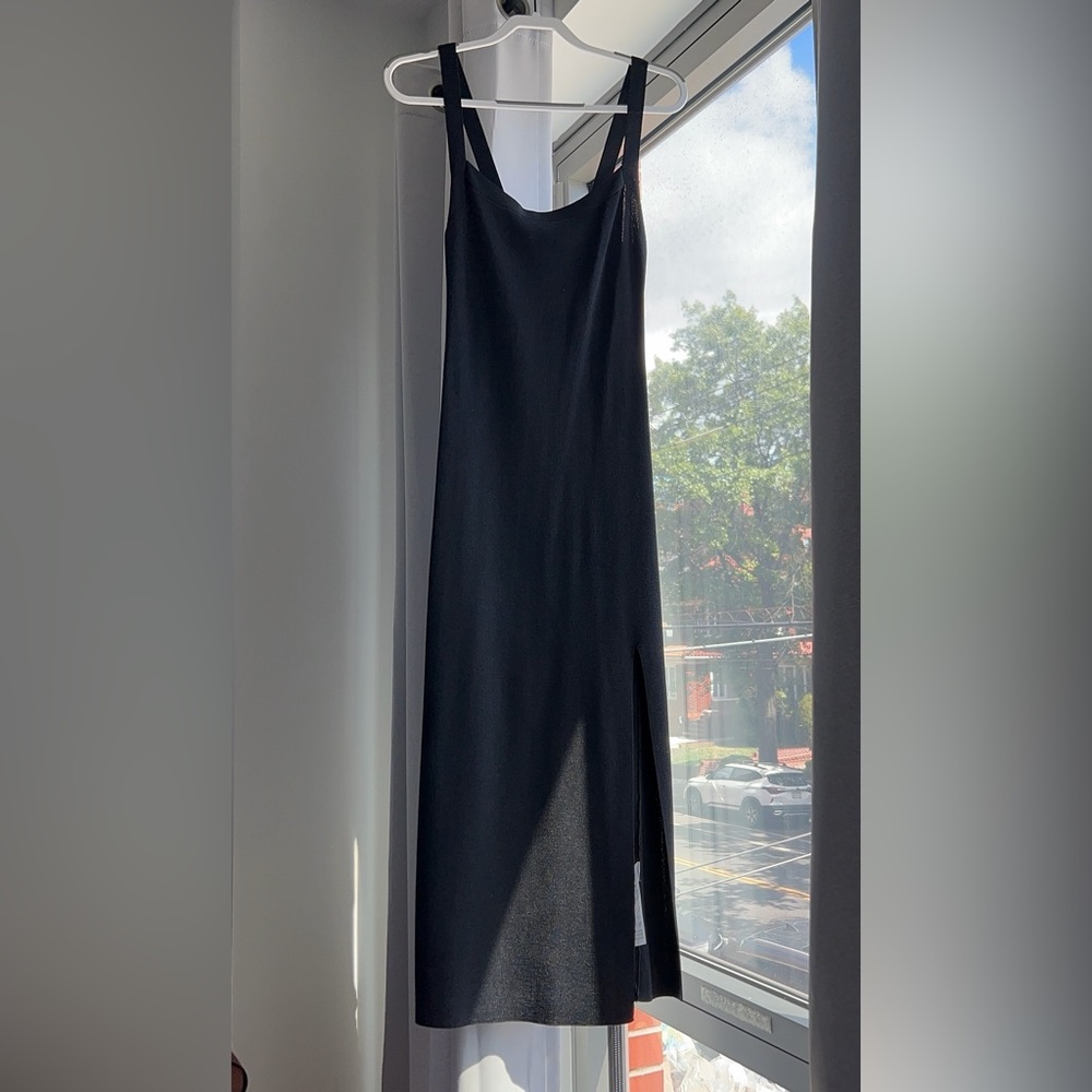 Zara Black Midi Dress with slit